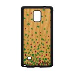 Coque samsung note 4 en bois silicone confettis pois sm - n910f housse vert romantique design petales ...