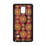 Coque samsung note 4 en bois silicone motif floral 4g floraux dessin case samsung galaxy note 4