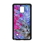 Coque samsung note 4 silicone chat bumper mobile design minou etui animal lolcat animaux housse nature ...