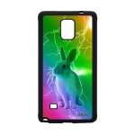 Coque samsung note 4 silicone lapin animal smartphone pas cher eclair arc en ciel case gel de paques ...