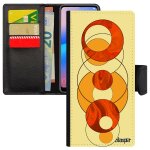 Coque samsung note 9 porte cartes marbre orange sm - n960f / ds smartphone portable antichoc telephone ...
