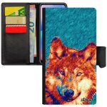 Coque samsung s10e en cuir portefeuille loup etui animal portable pu mobile moderne predateur animaux ...