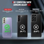 Coque pour samsung s21 5g(pas s21 fe / s21 plus) antichoc avec protection cam�ra coulissante, 2 * verre ...