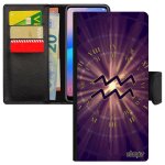 Coque samsung s21 rabat portefeuille signe verseau etui personnalis� galaxie bumper univers du zodiaque ...