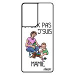 Coque samsung s21 ultra silicone j'peux pas j'suis mamie mamy blanc jpeux grand mere humoristique drole ...
