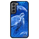 Coque pour samsung s22 + plus silicone tortue bleu dim. housse algue pas cher animal geante fonds marins ...
