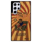 Coque samsung s22 ultra vrai bois silicone j'peux pas y'a rugby etui jpeux de protection rouge drole ...