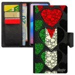 Coque samsung s23 + plus simili cuir a rabat portefeuille porte cartes drapeau palestine palestinien ...