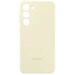 Coque pour samsung s23 plus soft touch silicone cover original beige cr�me