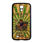 Coque samsung s4 bois silicone j'peux pas y'a coupe du monde basketball supporter vert texte de protection ...