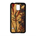 Coque pour samsung s5 en bois silicone fleurs fond design telephone florale sm - g901f smartphone nature ...