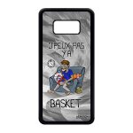 Coque samsung s8 silicone j'peux pas y'a basket supporter texte design humoristique gris telephone nba ...