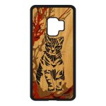 Coque samsung s9 bois silicone chat tigr petit motif mobile mignon art a samsung galaxy s9