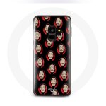 Coque pour samsung s9 plus la casa de papel masques visages