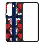Coque samsung z fold 5 silicone drapeau norvege norvegien coeur motif football case foot telephone mobile ...
