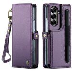 Coque pour samsung z fold 7, etui housse samsung z fold 7, s pen slot, wrist strap, antichocsupport pliable, ...