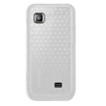 Coque semi - rigide transparente aux motifs nids d'abeilles pour samsung wave 575 s5750