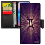 Coque signe gemeaux note 10 lite portefeuille case horoscope rigide soleil design telephone portable ...
