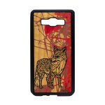 Coque silicone a5 en bois renard color� nature portable rose tpu samsung galaxy a5