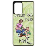Coque silicone a72 j'peux pas j'suis mamie texte cadeau fete des grands meres bd noir jpeux mamy personnalis� ...