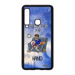 Coque en silicone a9 2018 j'peux pas y'a hand jpeux humour etui dessin texte drole noir supporter bleu ...