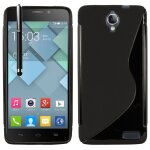 Coque silicone pour alcatel idol 2 s 5. 0 gel motif s au dos - noir + stylet Coque silicone pour alcatel idol 2 s 5. 0 gel motif s au dos - noir + stylet
