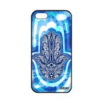 Coque silicone antichoc apple iphone 5 5s se main de fatma gel bleu unique �il a