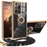 Coque silicone antichoc pour samsung galaxy note 20 ultra 5g avec cordon rglable tour de cou et support ...