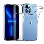 Coque silicone pour apple iphone 14 pro 6. 1  gel ultraslim et ajustement parfait - transparent