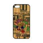 Coque silicone pour apple iphone 5 5s se bois humour j'peux pas j'ai rugby sport