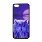 Coque en silicone apple iphone 5c hibou bleu animaux smartphone case lune telephone ciel portable design ...