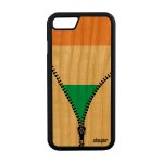 Coque silicone apple iphone 8 bois drapeau irlande irlandais bumper mobile