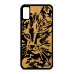 Coque silicone chat pour iphone x bois bicolore antichoc souple felin gris iphone x