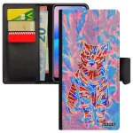 Coque silicone chat pour samsung galaxy s21 + plus cuir petit housse smartphone bleu impression tribal ...
