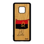 Coque silicone drapeau angola angolais mate 20 pro bois original football foot coupe d'afrique basket ...