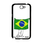Coque silicone drapeau bresil bresilien pour galaxy note 2 jo aluminium coupe du monde cover basket etui ...