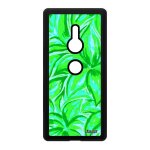 Coque silicone fleurs pour sony xperia xz2 color� peinture nature noir vert motif floral de protection ...