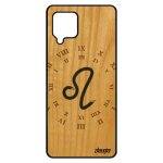 Coque silicone pour galaxy a42 en bois signe lion horoscope femme avenir etui galaxie univers du zodiaque ...