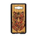 Coque silicone galaxy a5 en bois tigre fauve tpu tribal smartphone etui samsung galaxy a5