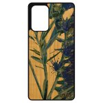 Coque silicone pour galaxy a72 en vrai bois fleurs effet fond 4g de protection antichoc bumper cadeau ...