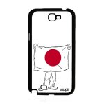 Coque silicone galaxy note 2 drapeau japon japonais football rugby telephone jo jeux olympiques foot ...