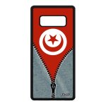Coque silicone galaxy note 8 drapeau tunisie tunisien etui de protection samsung galaxy note 8
