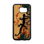 Coque silicone galaxy s6 edge en bois salamandre reptile fr�ne bumper de samsung galaxy s6 edge
