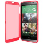 Coque silicone pour htc one (m8) 5. 0  gel livre rabat - rouge