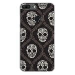 Coque en silicone - compatible huawei honor 9 lite - design floral skull