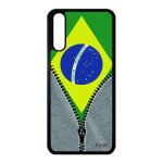 Coque silicone huawei p20 drapeau bresil bresilien dessin telephone foot noir de