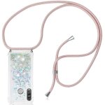 Coque silicone pour huawei p30 lite - sables mouvants transparents, dragonne tour de cou rglable bleu ...