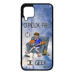 Coque silicone pour huawei p40 lite j'peux pas je geek play comique metal bleu console souple jpeux texte ...