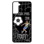 Coque silicone humour j'peux pas j'ai foot pour s21 humoristique smartphone case bd pas cher noir football ...