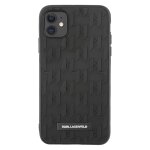 Coque silicone iphone 11 textur� monogram 3d ultra r�sistant karl lagerfeld noir